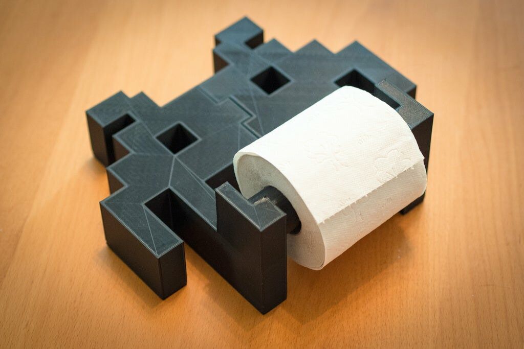 Держатель для туалетной бумаги Space Invaderв : фигурки 3д принтер заказать