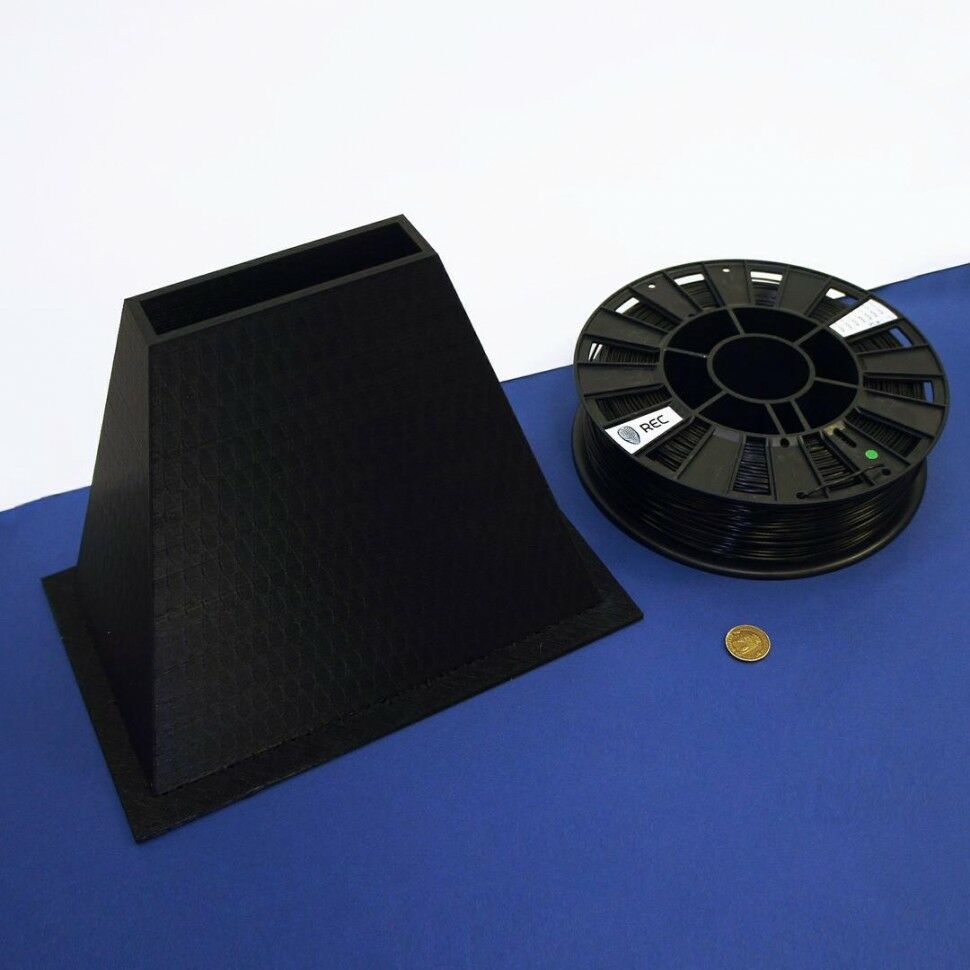 PLA пластик REC 1.75мм цвет Чёрный 0,75 кг : пластик для 3д принтера пермь