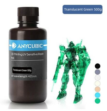 Фотополимерная смола Anycubic Basic Прозрачная Зеленая 1л