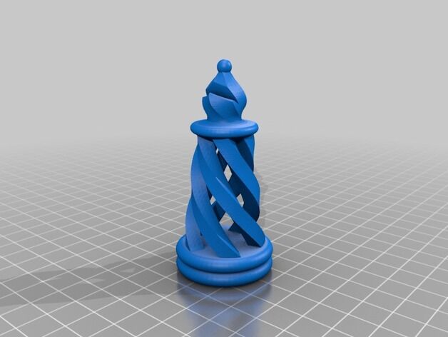 Набор спиральных шахмат : 3д модели шахмат для принтера