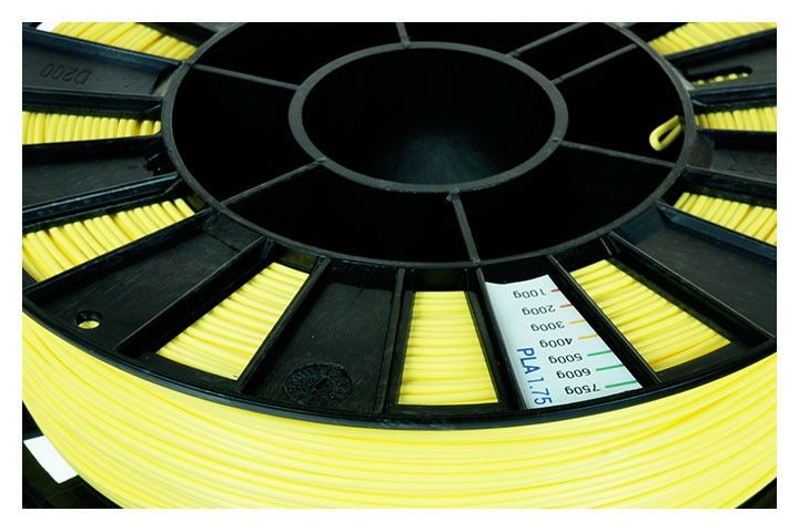 PLA пластик REC 1.75мм цвет Жёлтый 0,75 кг : 3д принтер для пластика цена