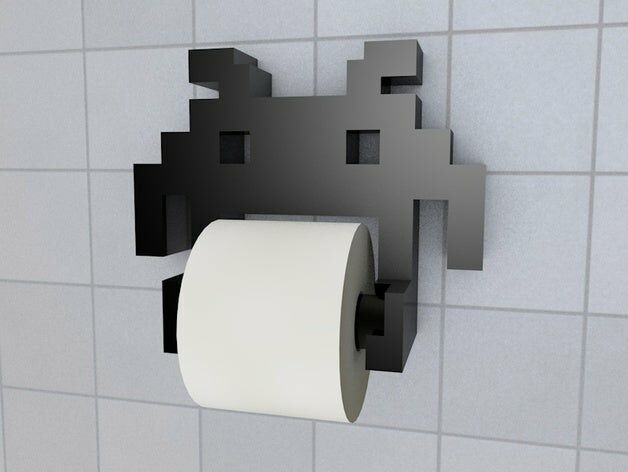 Держатель для туалетной бумаги Space Invaderв : фигурки 3д принтер на заказ