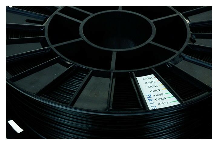PLA пластик REC 1.75мм цвет Чёрный 0,75 кг :  пластик для принтера 3д в екб