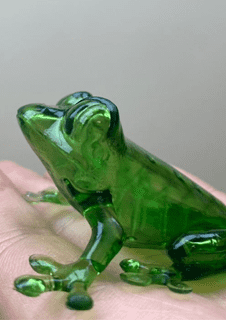 Изумрудная лягушка! из фото на 3d принтер
