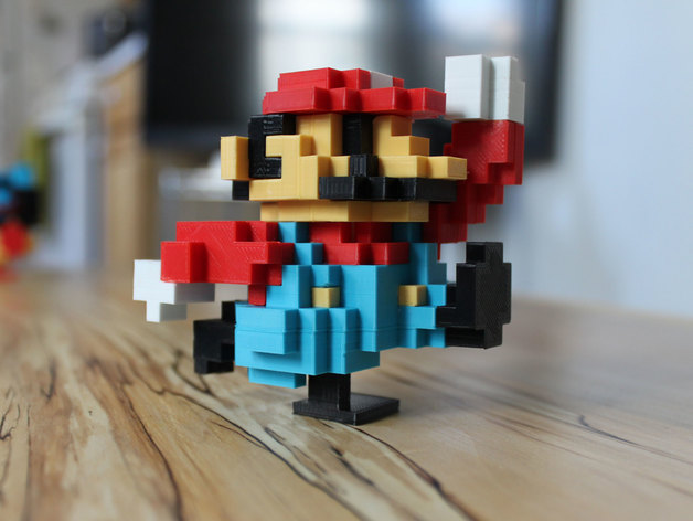 8 битный Марио : 3д принтер фигуры