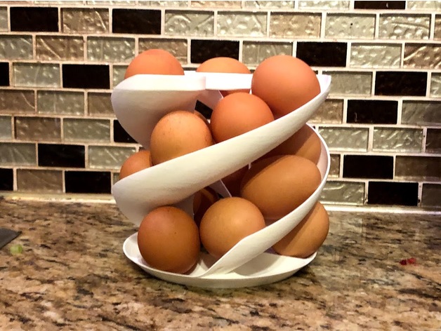 Спиральная корзина для яиц : stl скачать для 3d принтера

