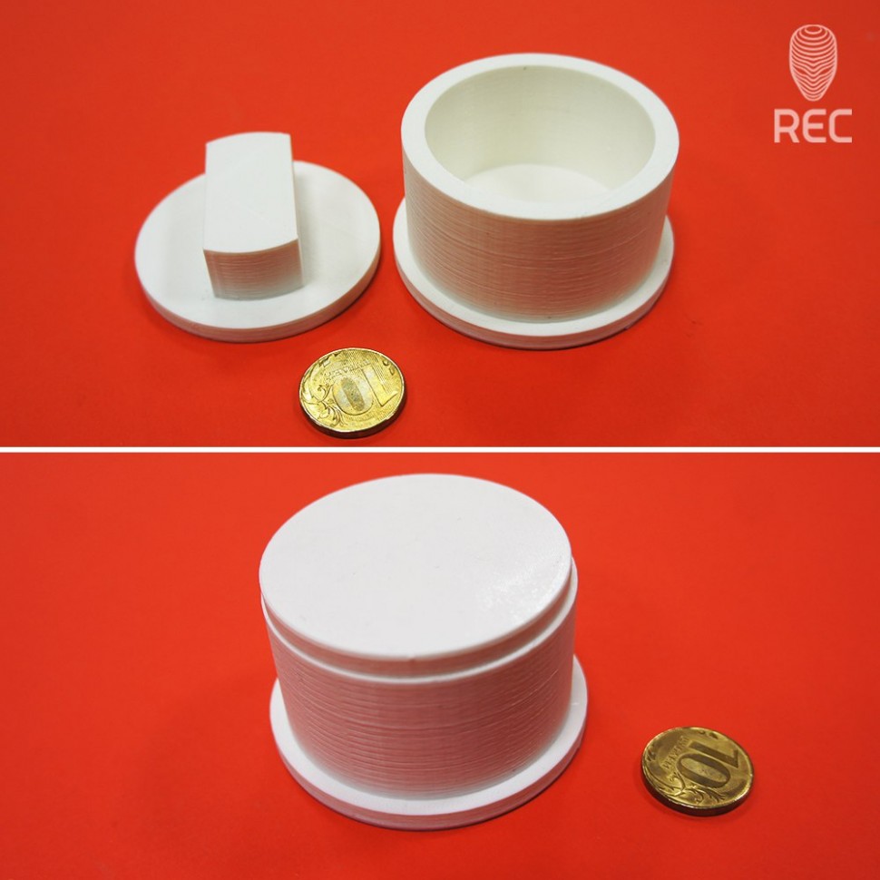PLA пластик REC 1.75мм цвет Белый 0,75 кг : пластик rec rubber