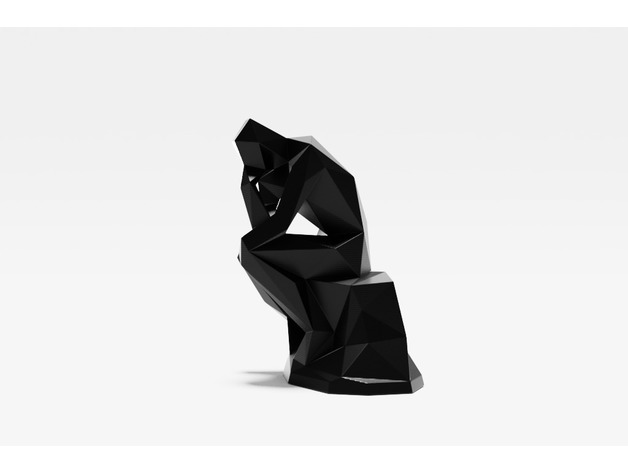 Низкополигональный мыслитель : статуэтки при помощи 3d принтера