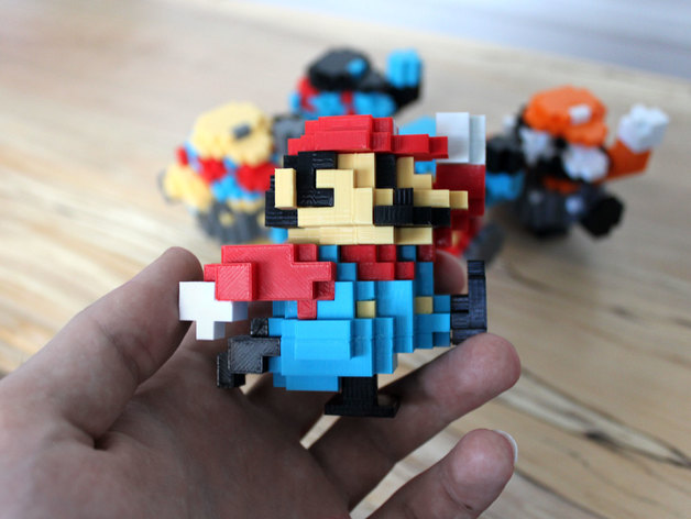 8 битный Марио : фигуры 3д принтера