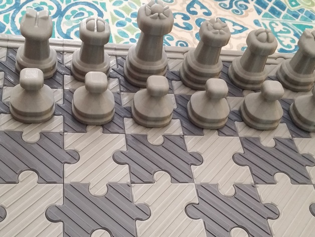 Шахматная доска-головоломка : 3d модель для принтера шахматы