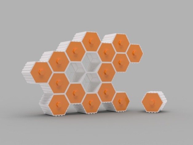 Модульные шестигранные ящики :модель для 3d принтера бесплатно