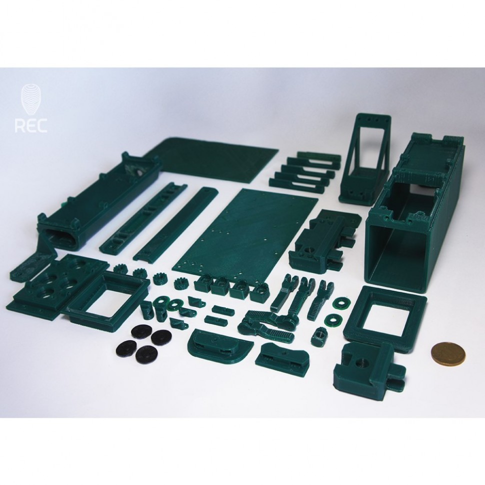 PLA пластик REC 1.75мм цвет Зелёный 0,75 кг : печать на 3d принтере на заказ пермь