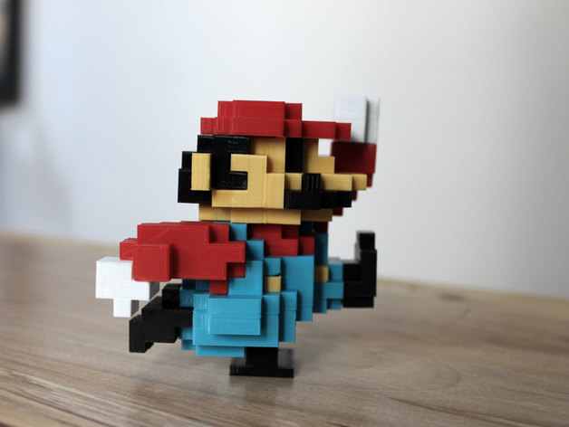 8 битный Марио : 3д фигуры принтер