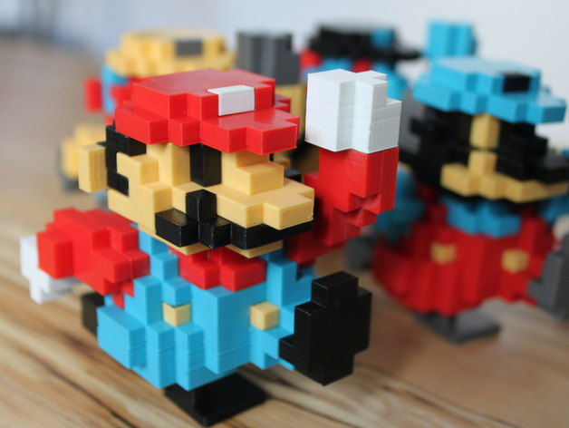 8 битный Марио : изготовление 3д фигурок на принтере