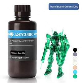 Фотополимерная смола Anycubic Basic Прозрачная Зеленая 0.5л